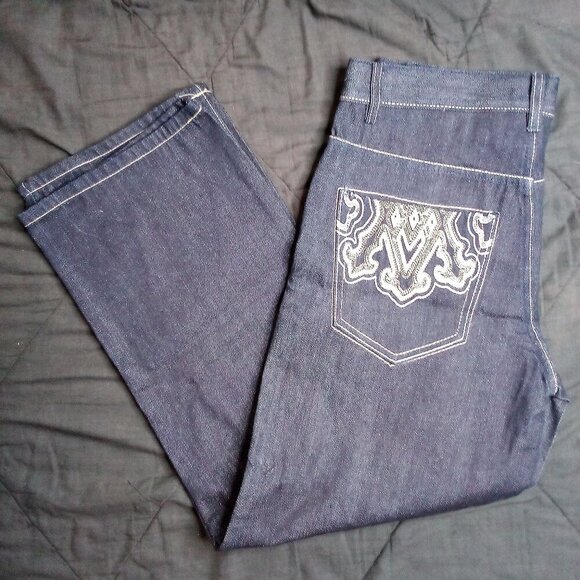 Deadstock Vintage Y2K Avirex Baggy Denim Jeans - Picture 1 of 7